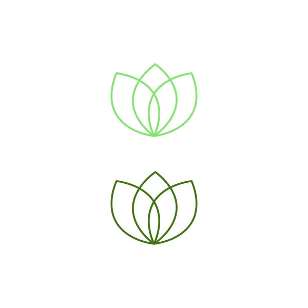 Naturblätter Zeichen Symbol Logo Isoliert Auf Weiß — Stockvektor