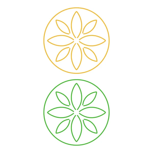 Naturblätter Zeichen Symbol Kunst Logo Isoliert Auf Weiß — Stockvektor