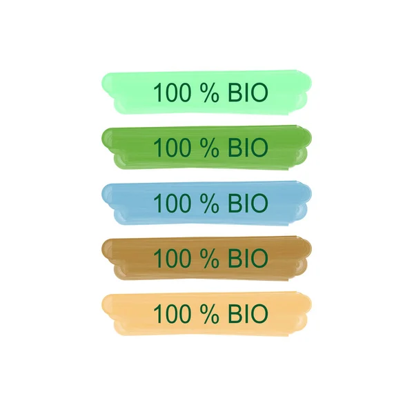 100 Bio Sign Symbol Fehér Címke — Stock Vector