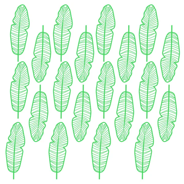 Grüne Bananenblätter Textur Hintergrund Muster — Stockvektor