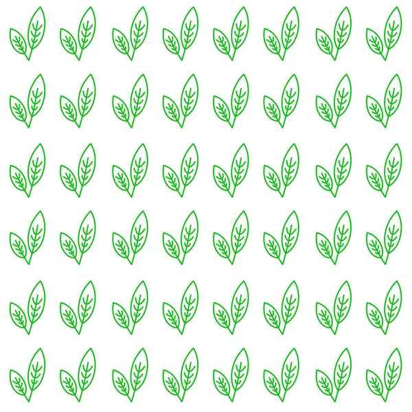 Natural Green Leaves Texture Pattern Background — Stock Vector