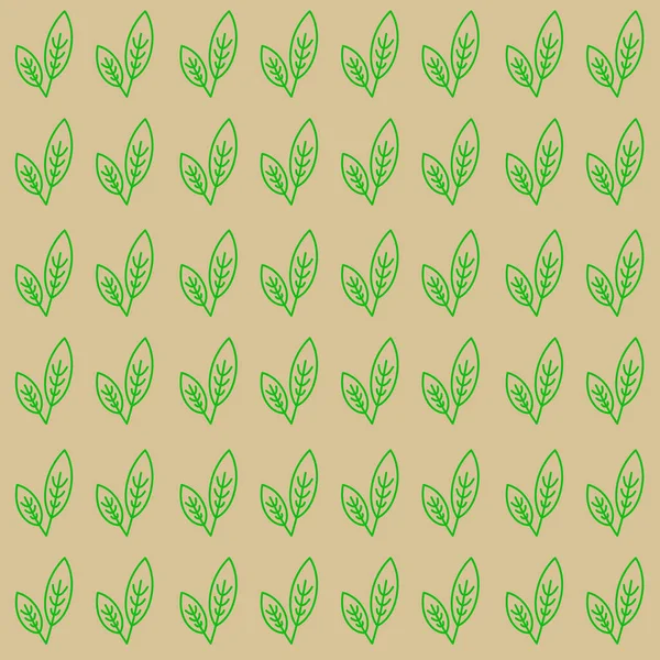 Natural Green Leaves Background Pattern Texture — 스톡 벡터