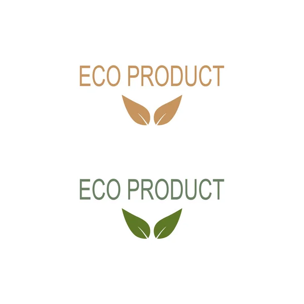 Eco Product Sign Symbol Label Isolated White — 스톡 벡터