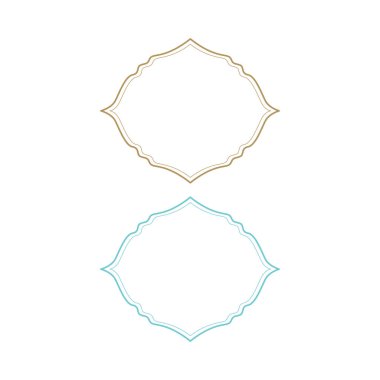 Lüks düğün işareti, sembol, sanat, logo beyaza izole edildi