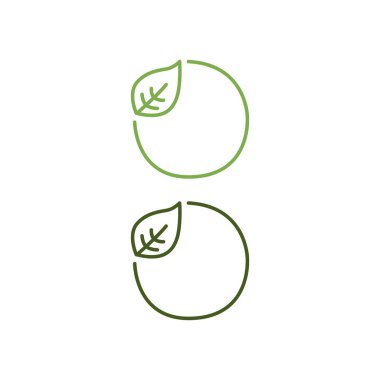 Yeşil Yaprak İşareti, Sembol, Logo Biyoloji Dükkanı için mükemmel