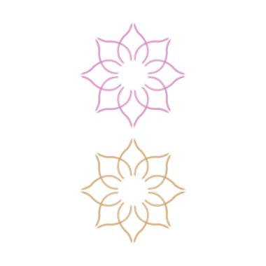 Doğal Çiçekler İşareti, Sembol, Sanat, Logo Beyaz üzerine izole