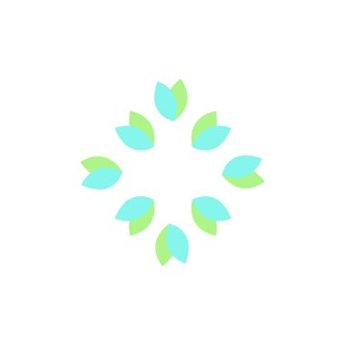 Doğal Yeşil Yapraklar Meydanı Beyazlar 'da izole