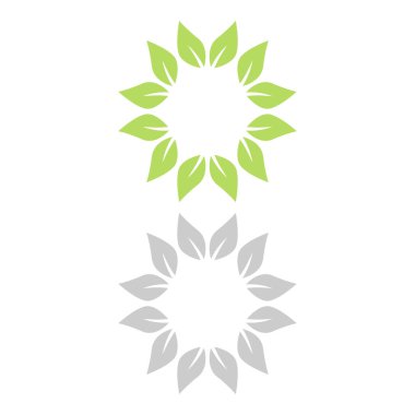 Doğal Yaprak İşareti, Sembol, Beyaz üzerinde logo izole