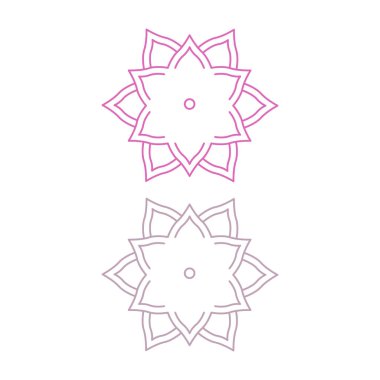 Natural Mandala Sign, Symbol, Logo isolated On White