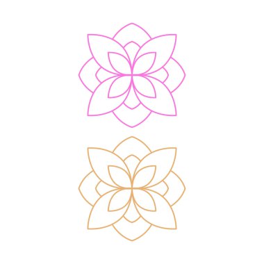 Natural Mandala Sign, Symbol, Logo isolated On White