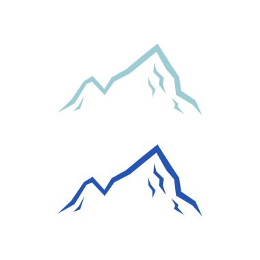 Mountains Peak Logo perfect for Extreme Sports isolated on White