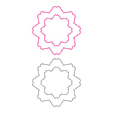 Simple Flower Sign, Symbol, Logo isolated on White