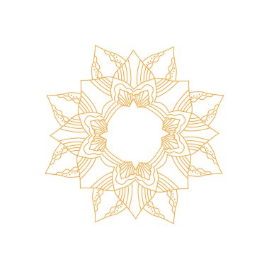 Luxury Gold Mandala isolated on White