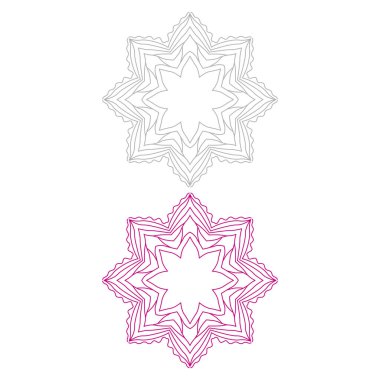 Ornamental Mandalas Set isolated on White