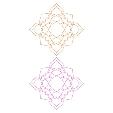 Ornamental Mandalas Set isolated on White