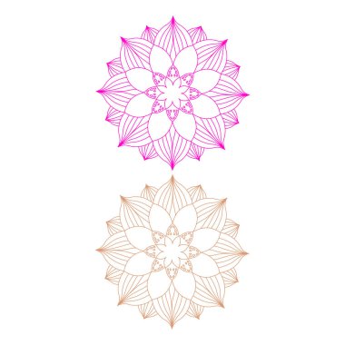 Luxury Mandalas Collection isolated on White