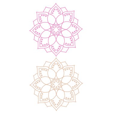 Luxury Mandalas Collection isolated on White