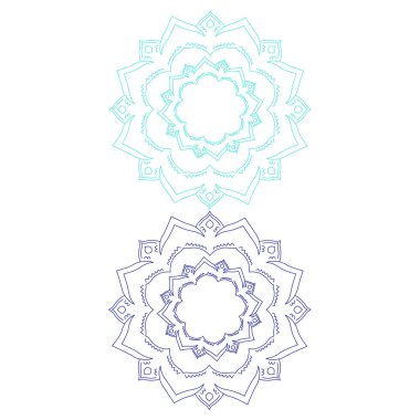 Luxury Mandalas Collection isolated on White