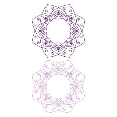 Ornamental Mandalas Set isolated on White Background