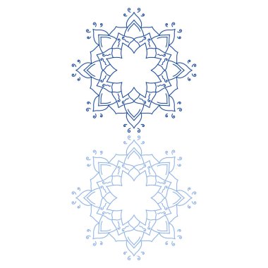 Ornamental Mandalas Set isolated on White Background