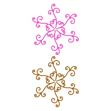 Colorful Ornamental Mandalas Set isolated on White