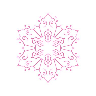 Ornamental Colorful Mandala isolated on White Background