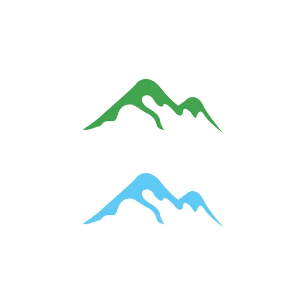 Montañas Aventura Viaje Senderismo Signo Símbolo Logo Aislado Blanco — Vector de stock