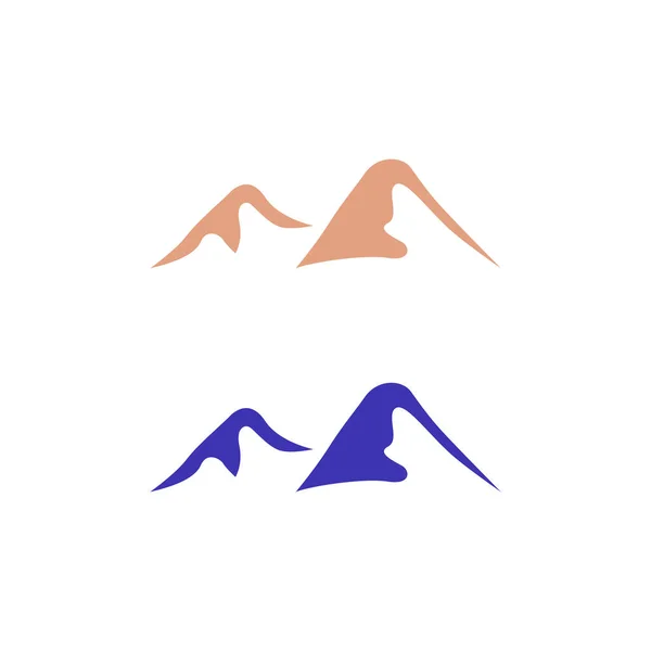 Berg Äventyr Resor Vandringstecken Symbol Logotyp Isolerad Vit — Stock vektor