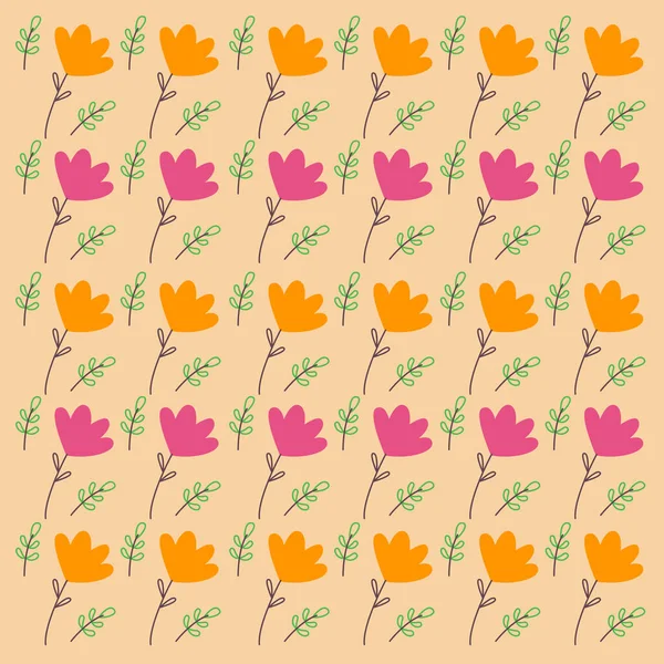花のレトロな背景 パターン テクスチャ — ストックベクタ