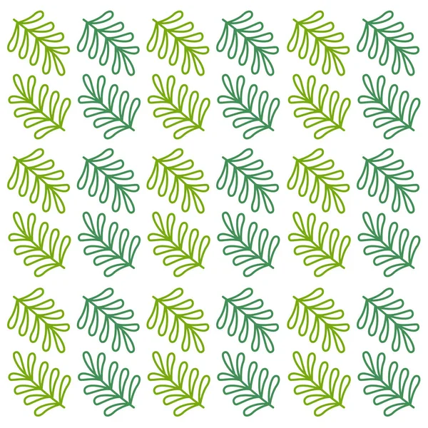 Ramas Árboles Verdes Naturales Fondo Textura Patrón — Vector de stock