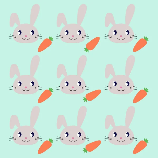 Spring Bunnies Colorful Background Pattern Texture — Stock Vector