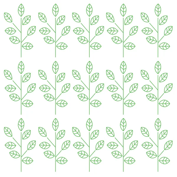 Ramos Árvores Verdes Naturais Fundo Textura Padrão —  Vetores de Stock
