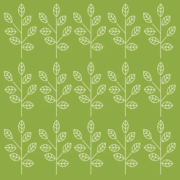 Natural Green Tree Branches Background Texture Pattern — Stock Vector