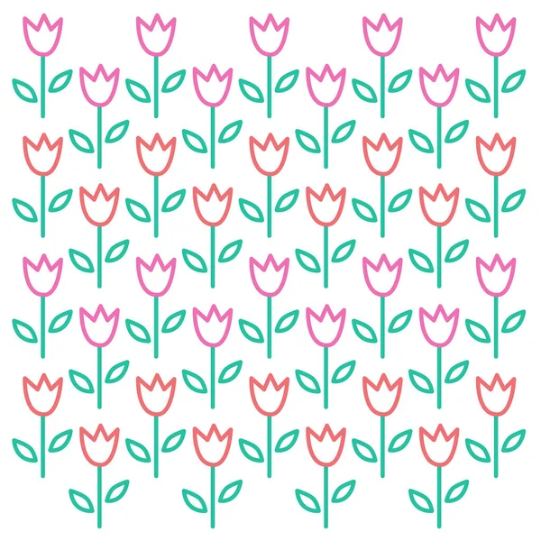 Fleurs Printemps Texture Motif Vecteur Fond — Image vectorielle
