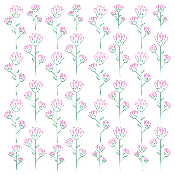 Spring Flowers Texture Pattern Background Vector — Stock Vector