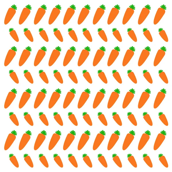 Orange Carrots White Pattern Texture Background Vector — стоковий вектор