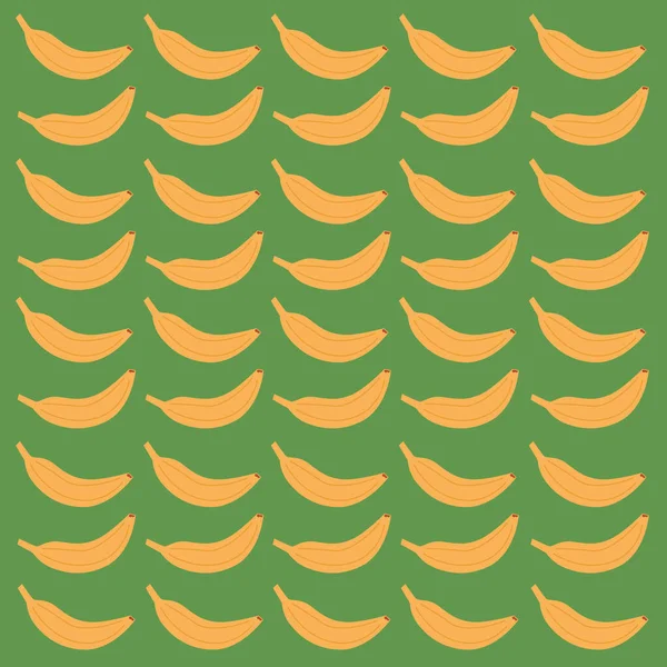 Vintage Yellow Bananas Pattern Texture Background Vector — Stock Vector