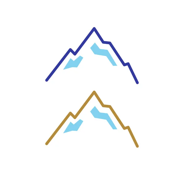 極端な旅行 ハイキング ヒマラヤクラブ 冬のスポーツロゴ サイン 白に隔離されたシンボル — ストックベクタ