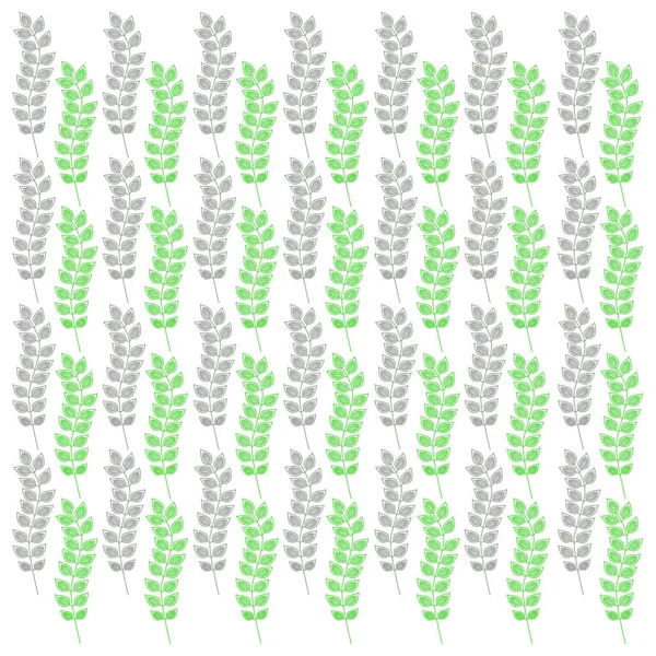 Зелена Рука Намальована Натуральними Травами Листям Вектор — стоковий вектор