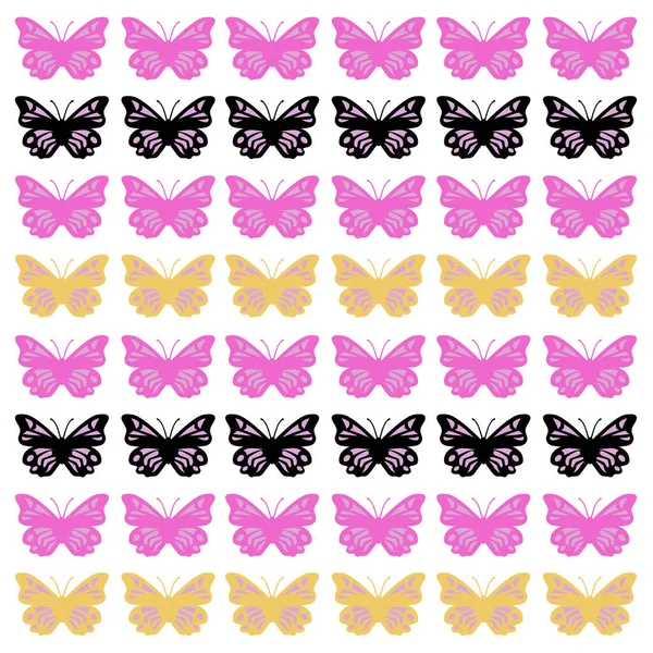 Δημιουργική Πεταλούδες Μοτίβο Υφή Διάνυσμα Μοτίβο — Διανυσματικό Αρχείο