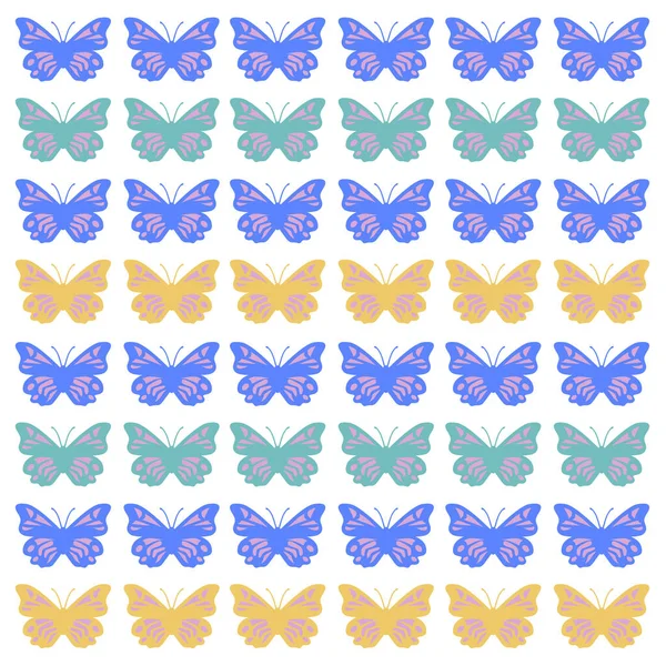 Δημιουργική Πεταλούδες Μοτίβο Υφή Διάνυσμα Μοτίβο — Διανυσματικό Αρχείο