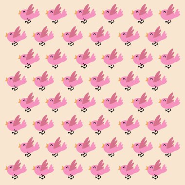 Uçan Kuşlar Retro Deseni, Doku, Arkaplan