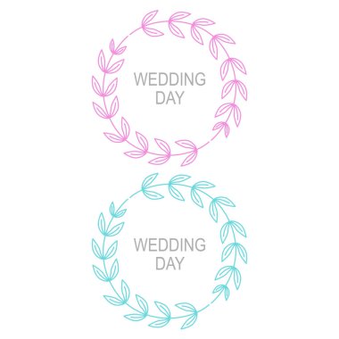 Düğün Günü Çelenkleri Pembe Maviyi beyaza koyun