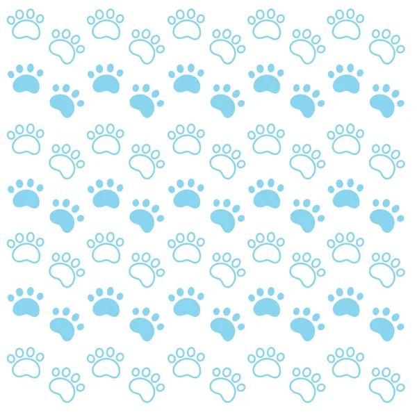 可爱多彩的狗爪图案 — 图库矢量图片