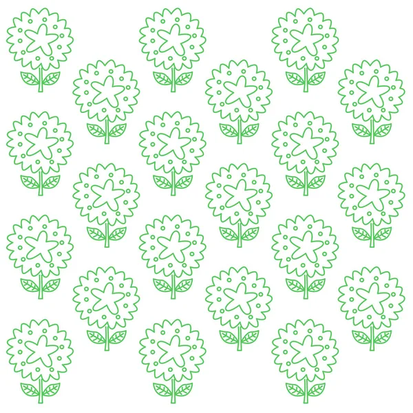 Lente Retro Eenvoudige Bloemen Patroon Textuur Achtergrond — Stockvector