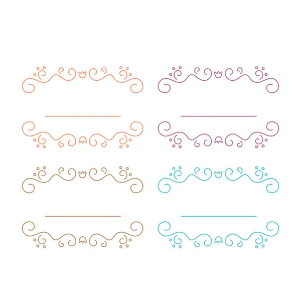 Tags Décoratifs Mariage Colorés Luxe Étiquettes Isolées Sur Blanc — Image vectorielle