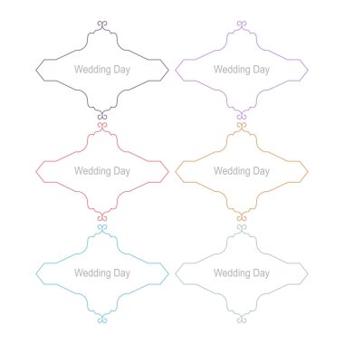 Lüks Girdap Düğün Süslemeleri Koleksiyonu Beyazda izole edildi