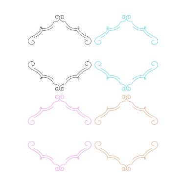 Romantik düğün günü etiketleri beyaza izole edilmiş.