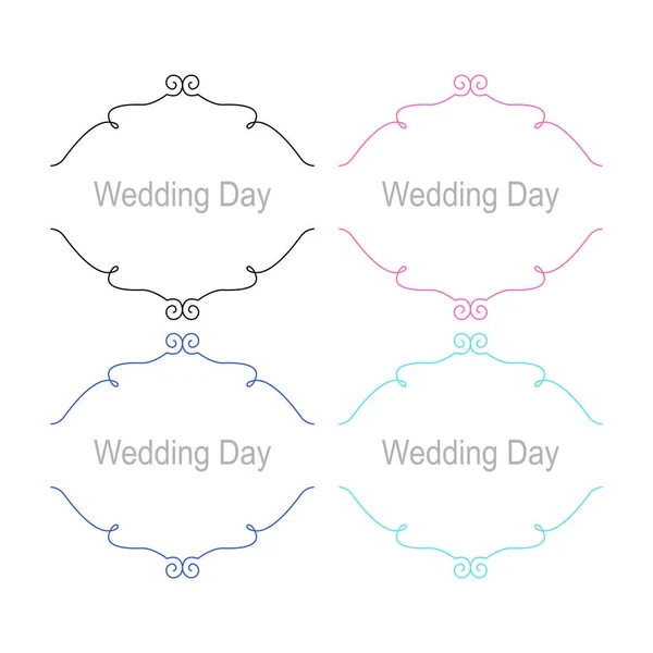 奢华装饰婚礼日标志 — 图库矢量图片