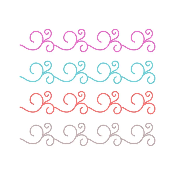 Eleganta Swirl Bröllop Design Element — Stock vektor
